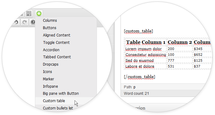 shortcodes-tables